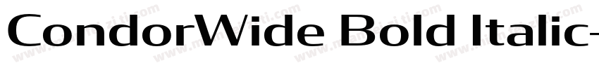 CondorWide Bold Italic字体转换